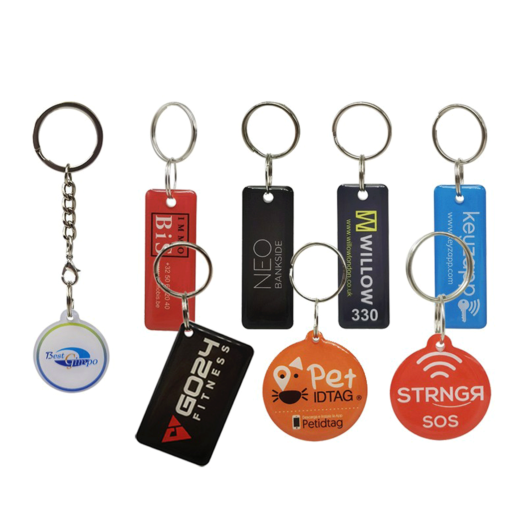 13.56MHz Custom NTAG213 NFC Keyfob Tags Manufacturers